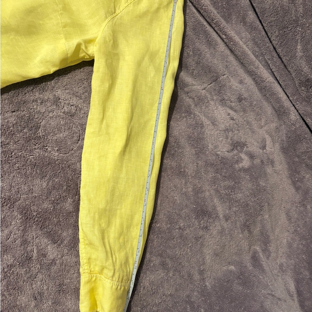 Tommy Bahama Light Yellow Casual Shirt 100% Linen - Picture 8 of 16